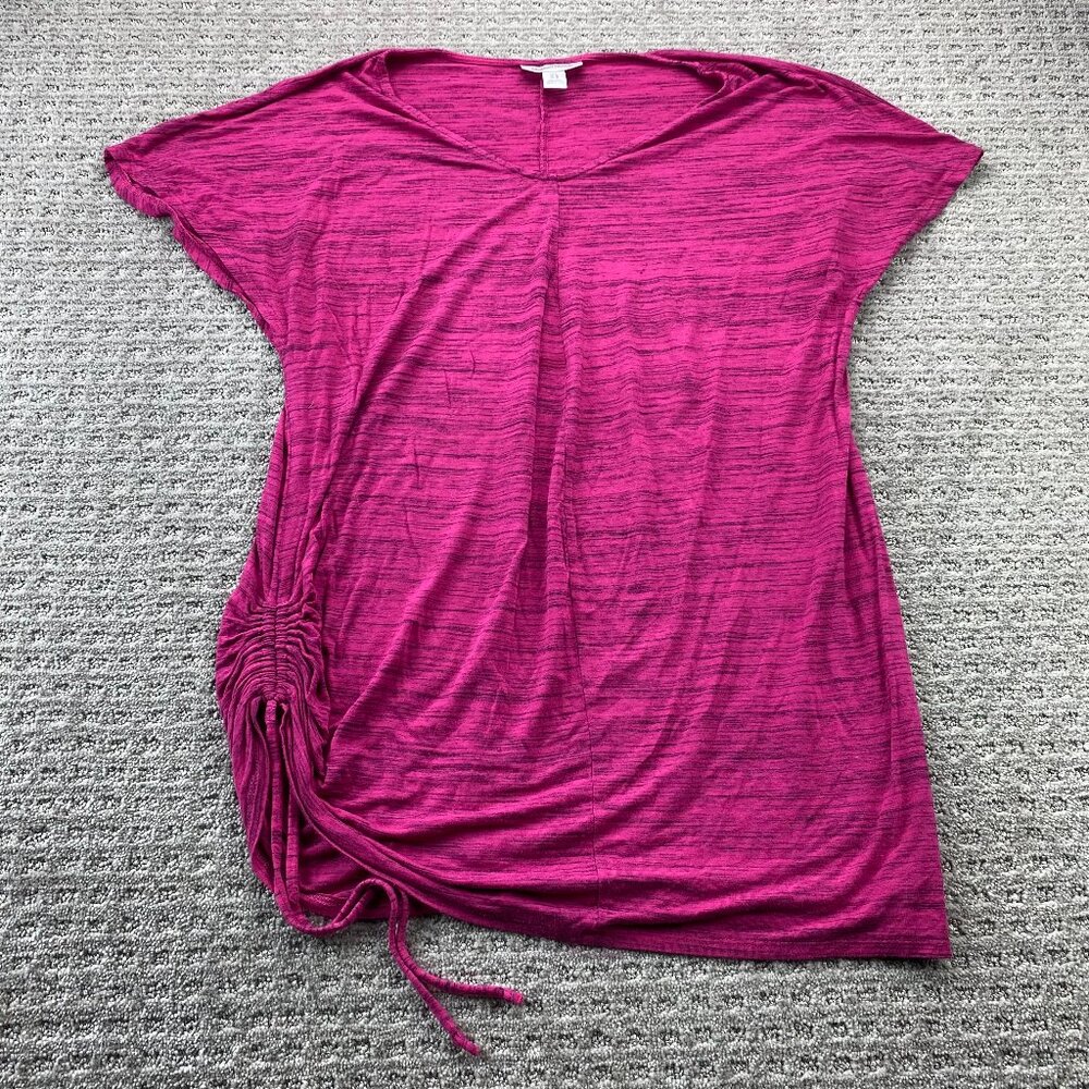 Motherhood Maternity Shirt Women Size Large L Pink Blouse Top Stretchable